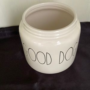 Rae Dunn Good Dog treat jar from the Artisan Collections